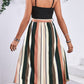Tied Striped Spaghetti Strap Dress