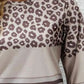 Plus Size Leopard Round Neck Long Sleeve Top