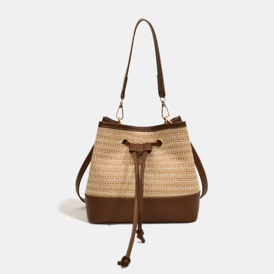 Lily & Luna Straw Braided Shoulder Bag