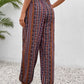 Tassel Printed High Waist Pants