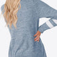 Striped Contrast Raglan Sleeve Top