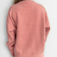 Round Neck Dropped Shoulder Long Sleeve Sweater