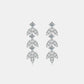 925 Sterling Silver Moissanite Leaf Earrings