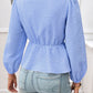 Tied Round Neck Long Sleeve Blouse