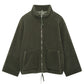 Turtleneck Zip Up Long Sleeve Plush Jacket