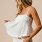 BiBi Fringed Hem Smocked Cami - Brand BiBi