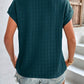 Textured Round Neck Short Sleeve Top
