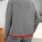 Mandy Striped Round Neck Long Sleeve Sweater