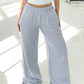 Elastic Waist Wide Leg Pants