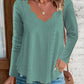 Eyelet Long Sleeve Blouse