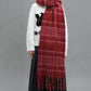 Fringe Plaid Thermal Scarf