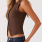 Lovelet Button Up Round Neck Tank