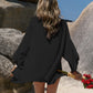 Embroidered Open Front Long Sleeve Cover Up
