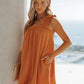 Full Size Frill Pocketed Square Neck Wide Strap Dress
