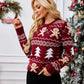 Gingerbread Round Neck Long Sleeve Sweater