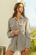 BiBi Button Up Corduroy Shacket - Brand BiBi