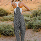 Double Take Full Size Printed V-Neck Sleeveless Jumpsuit