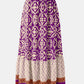Geometric Elastic Waist Maxi Skirt