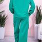 Full Size Round Neck Long Sleeve Top and Drawstring Pants Set