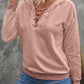 Lace Up Long Sleeve Hoodie