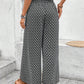 Tied Printed Wide Leg Pants