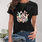 Graphic Round Neck Short Sleeve T-Shirt