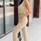 Drawstring Round Neck Sleeveless Jumpsuit