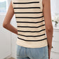 Striped V-Neck Knit Tank