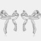 Brass Bow Stud Earrings