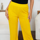 Elastic Waist Bootcut Pants