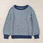 Striped Boat Neck Long Sleeve Sweater