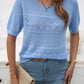 Round Neck Half Sleeve Knit Top