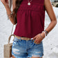 Sara Mia Swiss Dot Round Neck Tank