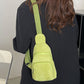 Corduroy Solid Color Crossbody Bag