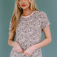 Animal Print Round Neck Tee