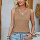 Full Size Heathered Notched Wide Strap Tank