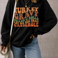 Letter Graphic Round Neck Long Sleeve Sweatshirt