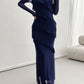 Devine Ruffled Surplice Long Sleeve Maxi Dress