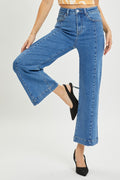 Risen Full Size High Rise Wide Leg Jeans *