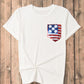 US Flag Round Neck Short Sleeve T-Shirt