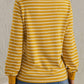 Striped Johnny Collar Long Sleeve T-Shirt