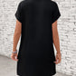 Letter Graphic Short Sleeve Mini Tee Dress