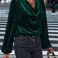 Lovelet Cowl Neck Long Sleeve Blouse