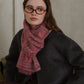 Striped Detail Knit Scarf