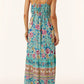 FULL SIZE Printed Scoop Neck Midi Cami Dress