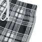 Perfee Drawstring Plaid Wide Leg Pants