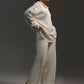 Johnny Collar Long Sleeve Top and Pants Sweater Set