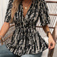 Printed V-Neck Half Sleeve Blouse