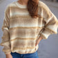 Gradient Round Neck Dropped Shoulder Sweater