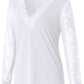 Full Size Lace Detail V-Neck Long Sleeve Blouse